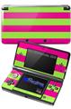 Psycho Stripes Neon Green and Hot Pink - Decal Style Skin fits Nintendo 3DS (3DS SOLD SEPARATELY)