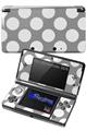 Kearas Polka Dots Whtie On Gray - Decal Style Skin fits Nintendo 3DS (3DS SOLD SEPARATELY)