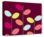 Gallery Wrapped 11x14x1.5  Canvas Art - Plain Leaves On Burgundy