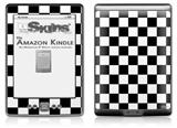 Checkers White - Decal Style Skin (fits 4th Gen Kindle with 6inch display and no keyboard)