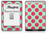 Kearas Polka Dots Pink And Blue - Decal Style Skin (fits 4th Gen Kindle with 6inch display and no keyboard)