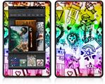 Amazon Kindle Fire (Original) Decal Style Skin - Scene Kid Sketches Rainbow