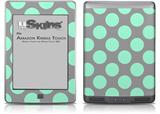 Kearas Polka Dots Mint And Gray - Decal Style Skin (fits Amazon Kindle Touch Skin)