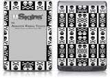 Skull And Crossbones Pattern Bw - Decal Style Skin (fits Amazon Kindle Touch Skin)
