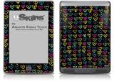 Kearas Hearts Black - Decal Style Skin (fits Amazon Kindle Touch Skin)