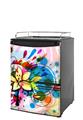 Kegerator Skin - Floral Splash (fits medium sized dorm fridge and kegerators)