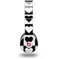 WraptorSkinz Skin Decal Wrap compatible with Beats Solo HD (Original) Hearts And Stars Black and White (HEADPHONES NOT INCLUDED)