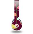 WraptorSkinz Skin Decal Wrap compatible with Beats Solo HD (Original) Plain Leaves On Burgundy (HEADPHONES NOT INCLUDED)