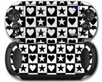 Hearts And Stars Black and White - Decal Style Skin fits Sony PS Vita