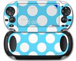 Kearas Polka Dots White And Blue - Decal Style Skin fits Sony PS Vita