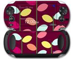 Plain Leaves On Burgundy - Decal Style Skin fits Sony PS Vita