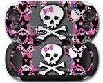 Pink Bow Skull - Decal Style Skin fits Sony PS Vita