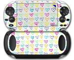 Kearas Hearts White - Decal Style Skin fits Sony PS Vita