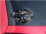 Lips Decal 9x5.5 Skulls Confetti White