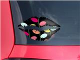 Lips Decal 9x5.5 Plain Leaves On Black