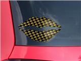 Lips Decal 9x5.5 Iowa Hawkeyes Tigerhawk Tiled 06 Gold on Black