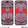 iPhone 4S Decal Style Vinyl Skin - Tie Dye Peace Sign 105