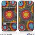iPhone 4S Decal Style Vinyl Skin - Tie Dye Circles 100
