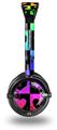 Love Heart Checkers Rainbow Decal Style Skin fits Skullcandy Lowrider Headphones (HEADPHONES  SOLD SEPARATELY)
