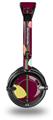 Plain Leaves On Burgundy Decal Style Skin fits Skullcandy Lowrider Headphones (HEADPHONES  SOLD SEPARATELY)