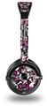 Splatter Girly Skull Pink Decal Style Skin fits Skullcandy Lowrider Headphones (HEADPHONES  SOLD SEPARATELY)