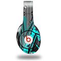 WraptorSkinz Skin Decal Wrap compatible with Beats Studio (Original) Headphones Baja 0032 Neon Teal Skin Only (HEADPHONES NOT INCLUDED)