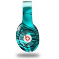 WraptorSkinz Skin Decal Wrap compatible with Beats Studio (Original) Headphones Liquid Metal Chrome Neon Teal Skin Only (HEADPHONES NOT INCLUDED)