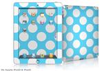 iPad Skin - Kearas Polka Dots White And Blue (fits iPad2 and iPad3)