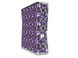 Splatter Girly Skull Purple Decal Style Skin for XBOX 360 Slim Vertical