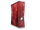 Bokeh Butterflies Red Decal Style Skin for XBOX 360 Slim Vertical
