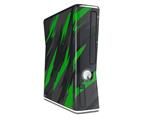 Jagged Camo Green Decal Style Skin for XBOX 360 Slim Vertical