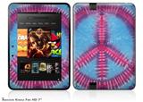 Tie Dye Peace Sign 100 Decal Style Skin fits 2012 Amazon Kindle Fire HD 7 inch