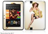 Rose Pin Up Girl Decal Style Skin fits 2012 Amazon Kindle Fire HD 7 inch