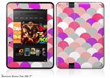 Brushed Circles Pink Decal Style Skin fits 2012 Amazon Kindle Fire HD 7 inch