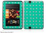 Paper Planes TurquoiseDecal Style Skin fits 2012 Amazon Kindle Fire HD 7 inch