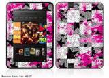Checker Skull Splatter Decal Style Skin fits 2012 Amazon Kindle Fire HD 7 inch