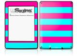 Psycho Stripes Neon Teal and Hot Pink - Decal Style Skin fits Amazon Kindle Paperwhite (Original)