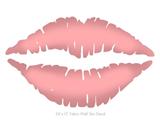 Solids Collection Pink - Kissing Lips Fabric Wall Skin Decal measures 24x15 inches