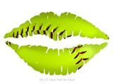 Softball - Kissing Lips Fabric Wall Skin Decal measures 24x15 inches