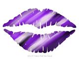 Paint Blend Purple - Kissing Lips Fabric Wall Skin Decal measures 24x15 inches