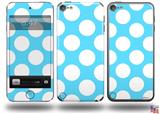 Kearas Polka Dots White And Blue Decal Style Vinyl Skin - fits Apple iPod Touch 5G (IPOD NOT INCLUDED)