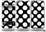 Kearas Polka Dots White On Black Decal Style Vinyl Skin - fits Apple iPod Touch 5G (IPOD NOT INCLUDED)
