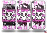Cartoon Skull Pink Decal Style Vinyl Skin - fits Apple iPod Touch 5G (IPOD NOT INCLUDED)