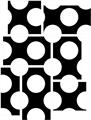 Kearas Polka Dots White On Black - 7 Piece Fabric Peel and Stick Wall Skin Art (50x38 inches)