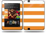 Psycho Stripes Orange and White Decal Style Skin fits Amazon Kindle Fire HD 8.9 inch