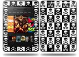 Skull Checkerboard Decal Style Skin fits Amazon Kindle Fire HD 8.9 inch