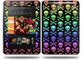 Skull and Crossbones Rainbow Decal Style Skin fits Amazon Kindle Fire HD 8.9 inch
