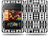 Skull And Crossbones Pattern Bw Decal Style Skin fits Amazon Kindle Fire HD 8.9 inch