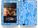 Skull Sketches Blue Decal Style Skin fits Amazon Kindle Fire HD 8.9 inch