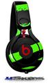 WraptorSkinz Skin Decal Wrap compatible with Beats Mixr Headphones Zebra Green Skin Only (HEADPHONES NOT INCLUDED)